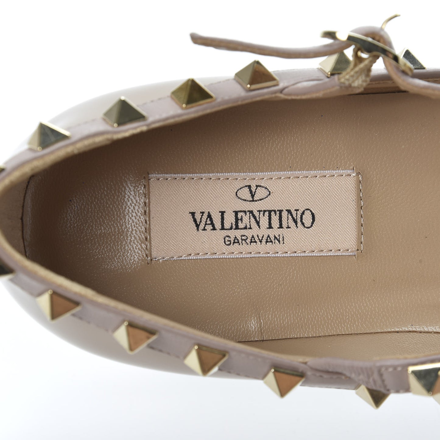 Patent Rockstud Cage Ballerina Flats 37 Poudre