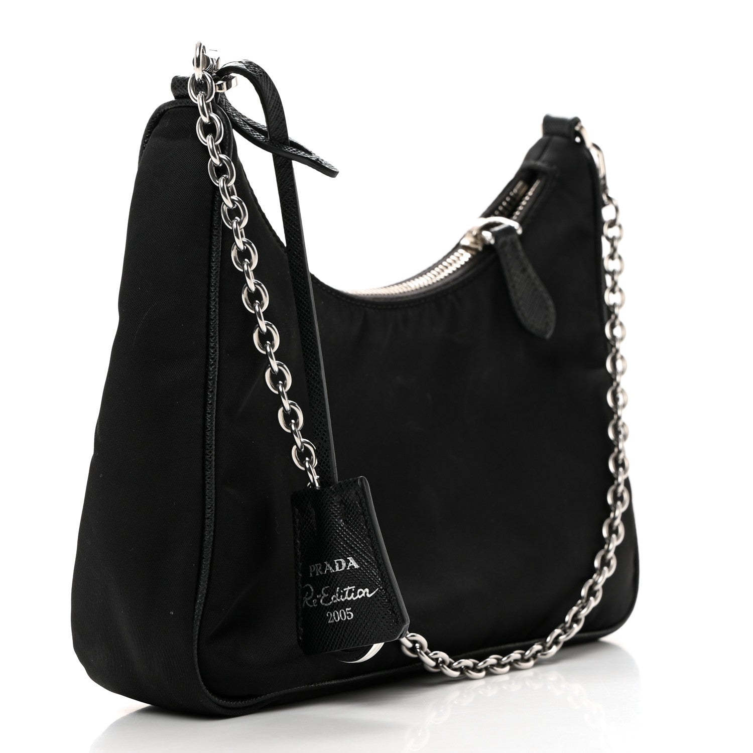 Prada Nylon Re-Edition 2005 Shoulder Bag Black 2 of 12