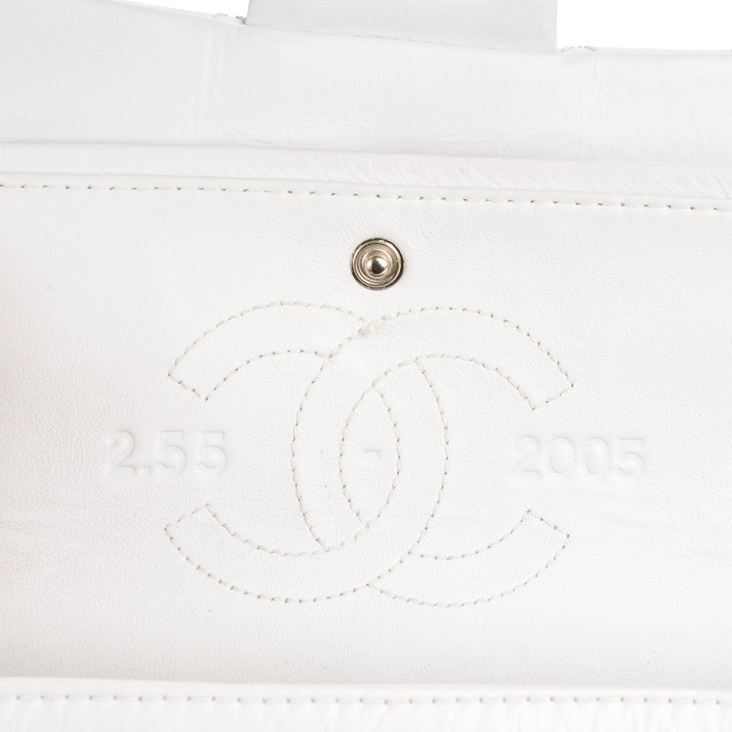 Aged Calfskin 50th Anniversary 2.55 Reissue 224 Flap White
