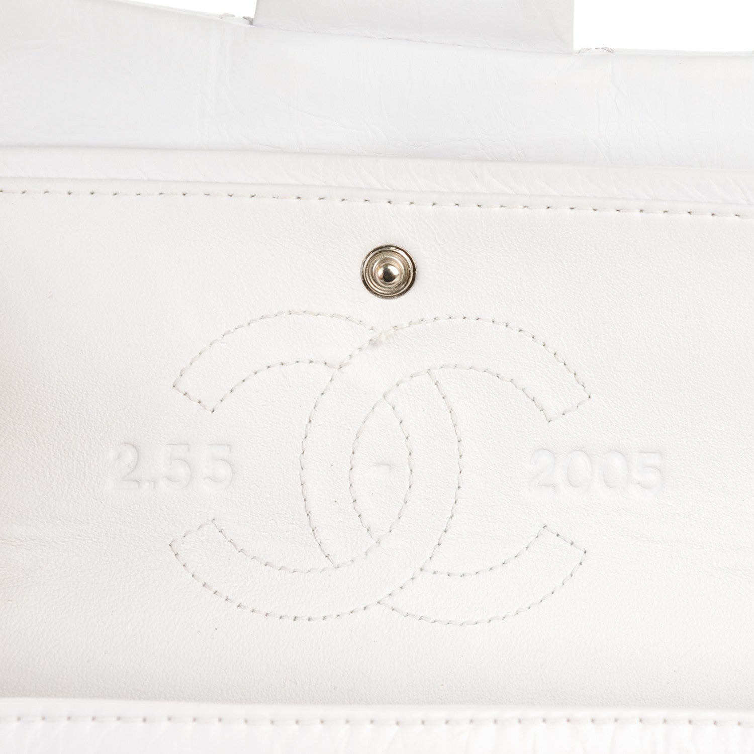 Chanel Aged Calfskin 50th Anniversary 2.55 Reissue 224 Flap White 6 of 8