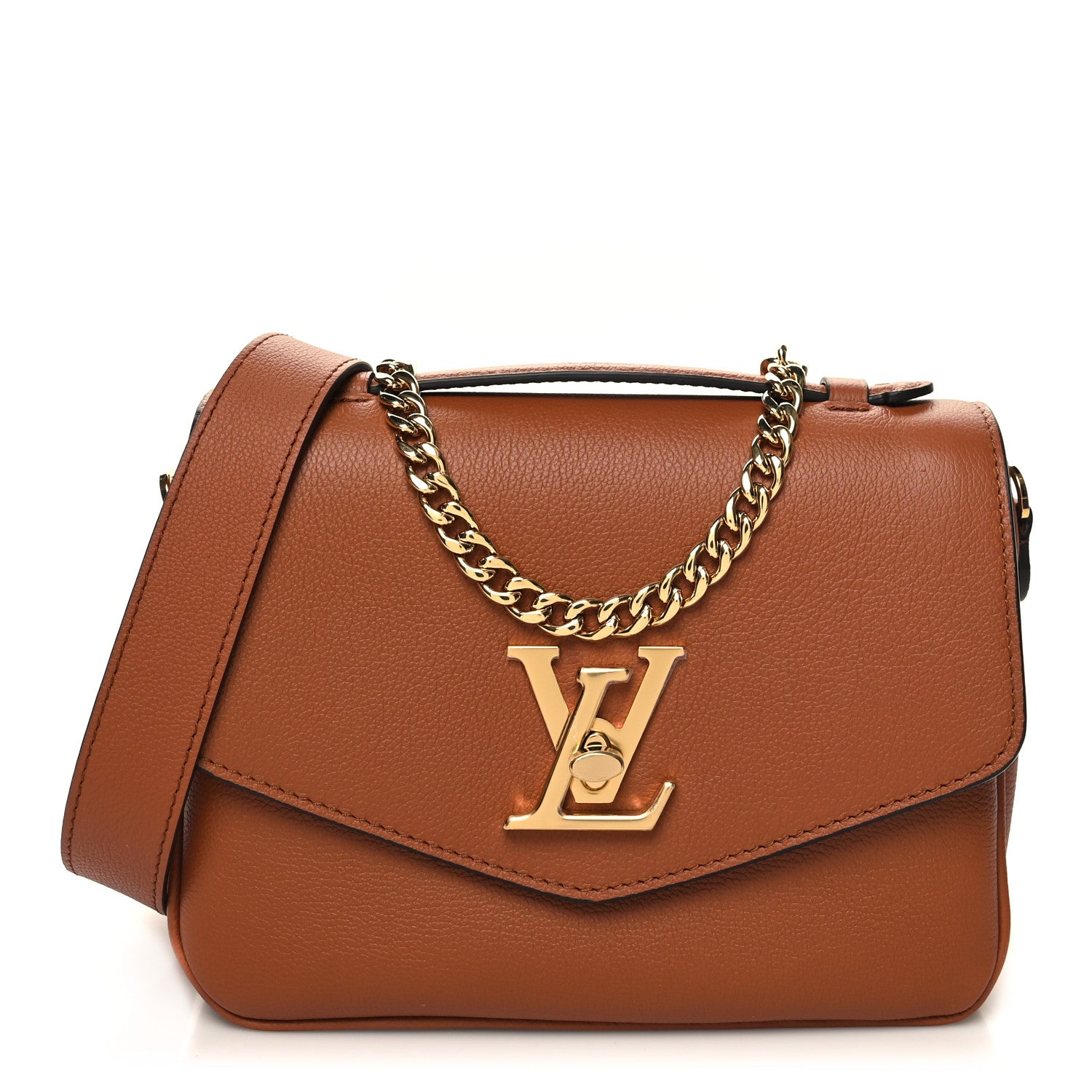 Louis Vuitton Grained Calfskin Lockme Oxford Cognac 1 of 10