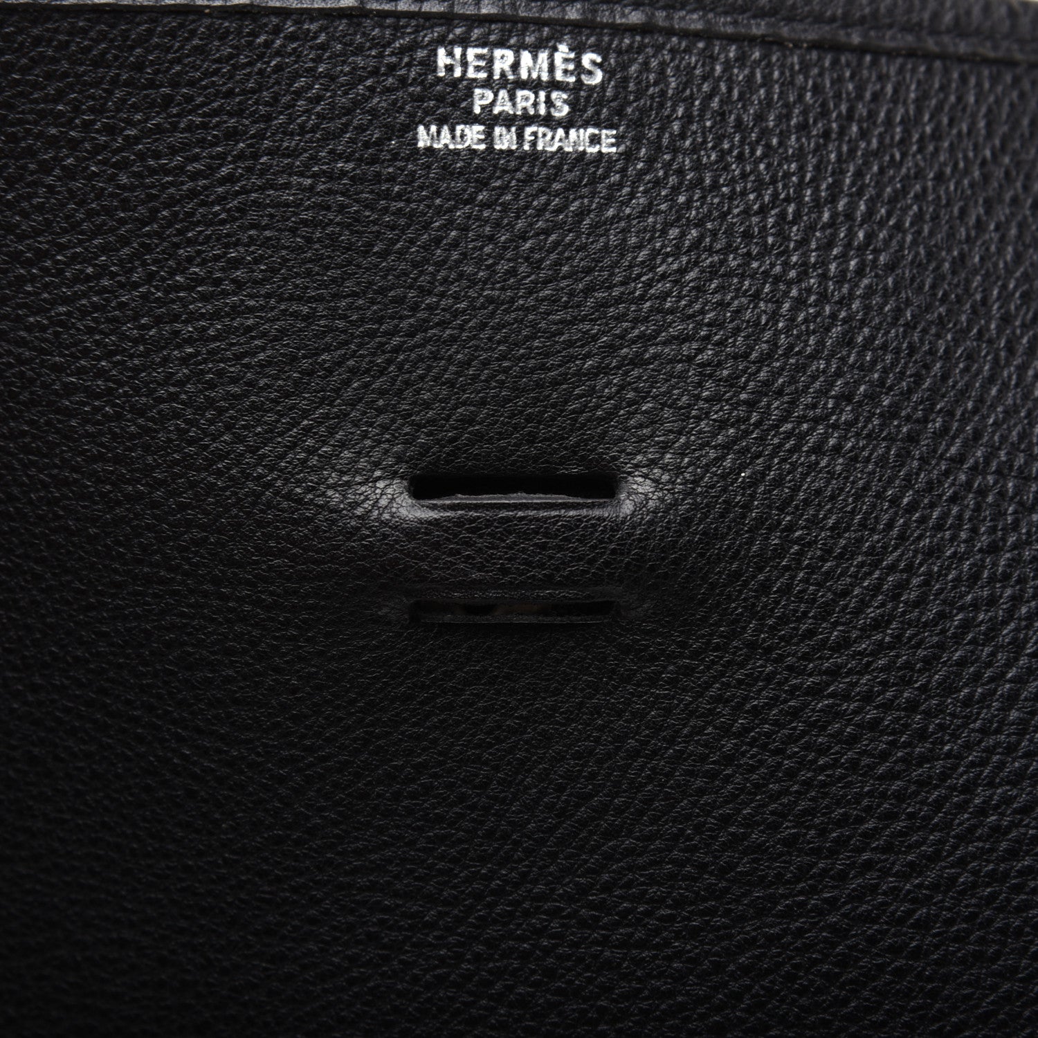 Hermes Taurillon Clemence Evelyne PM Black 9 of 16