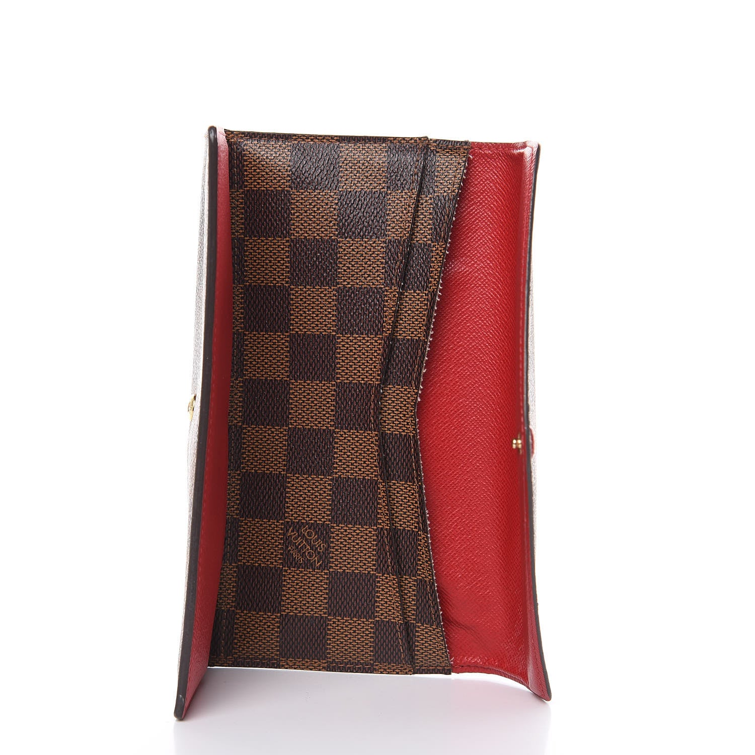 Louis Vuitton Damier Ebene Josephine Wallet Red 5 of 14