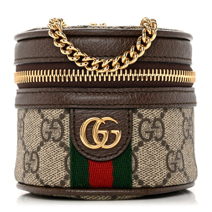 Gucci GG Supreme Monogram Web Ophidia Wrist Wallet Beige Ebony New Acero 1 of 8