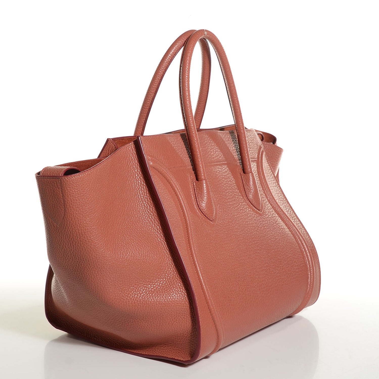 Celine Shiny Grained Calfskin Medium Phantom Luggage Terracotta 3 of 9