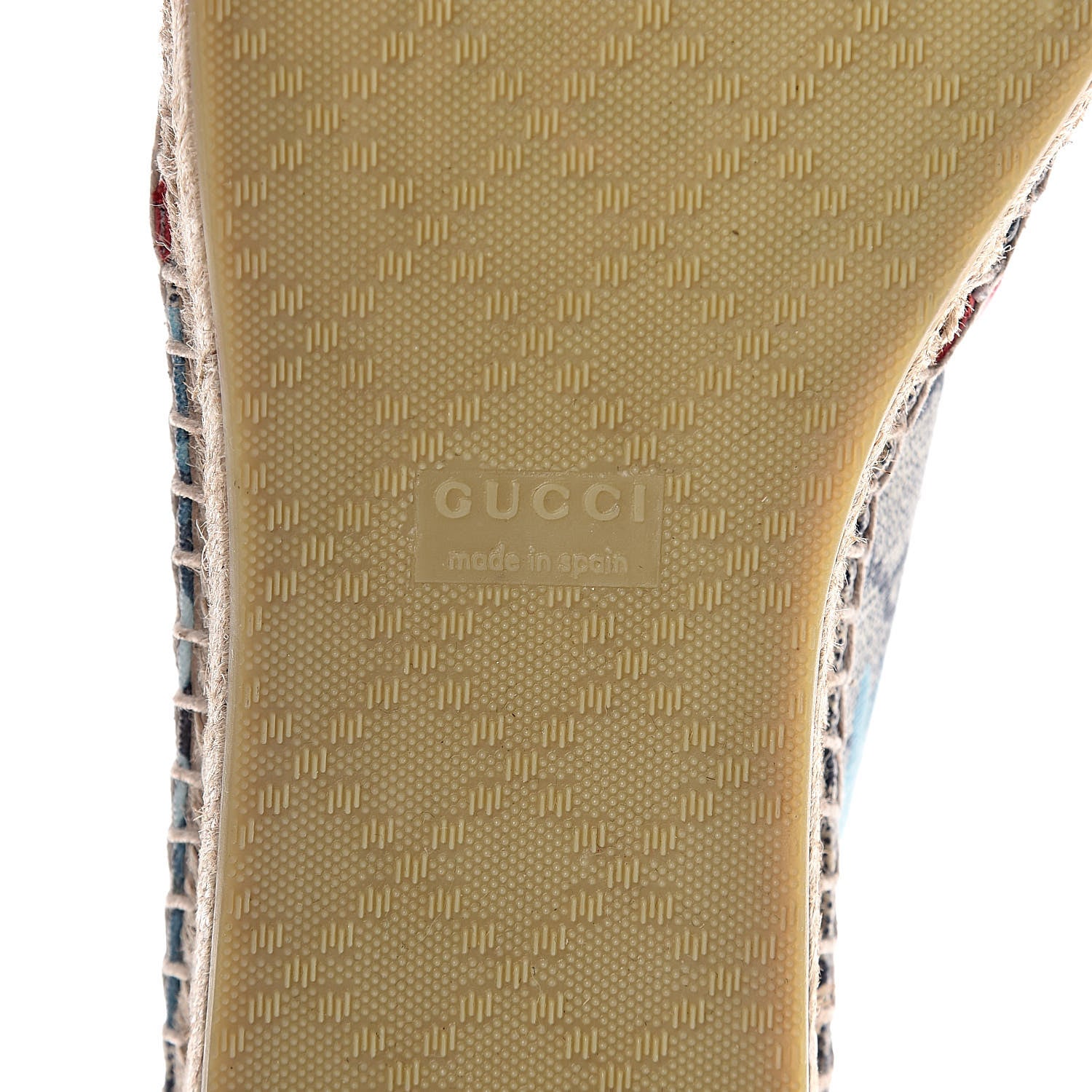 Gucci GG Supreme Monogram Blooms Espadrilles 37 Beige Blue Navy Hibiscus Red 6 of 11