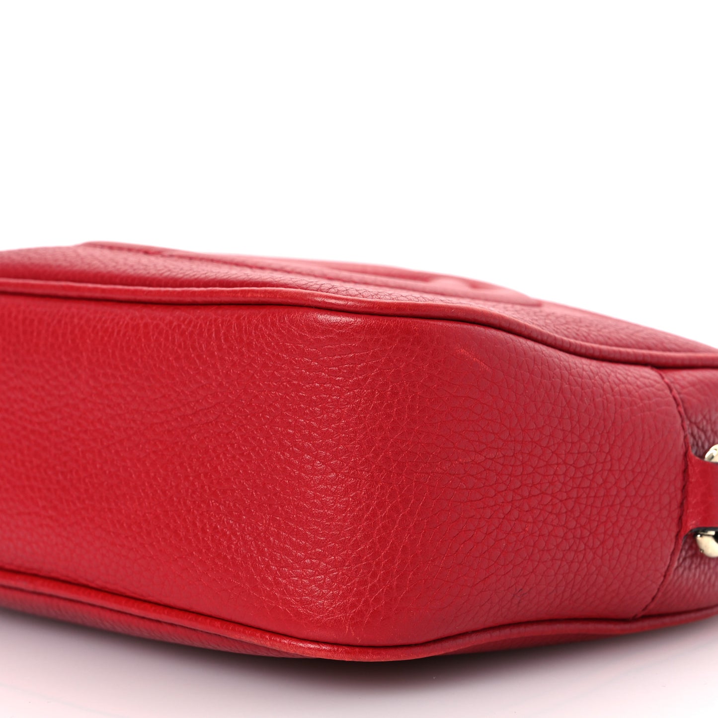 Pebbled Calfskin Small Soho Disco Bag Vibrant Red