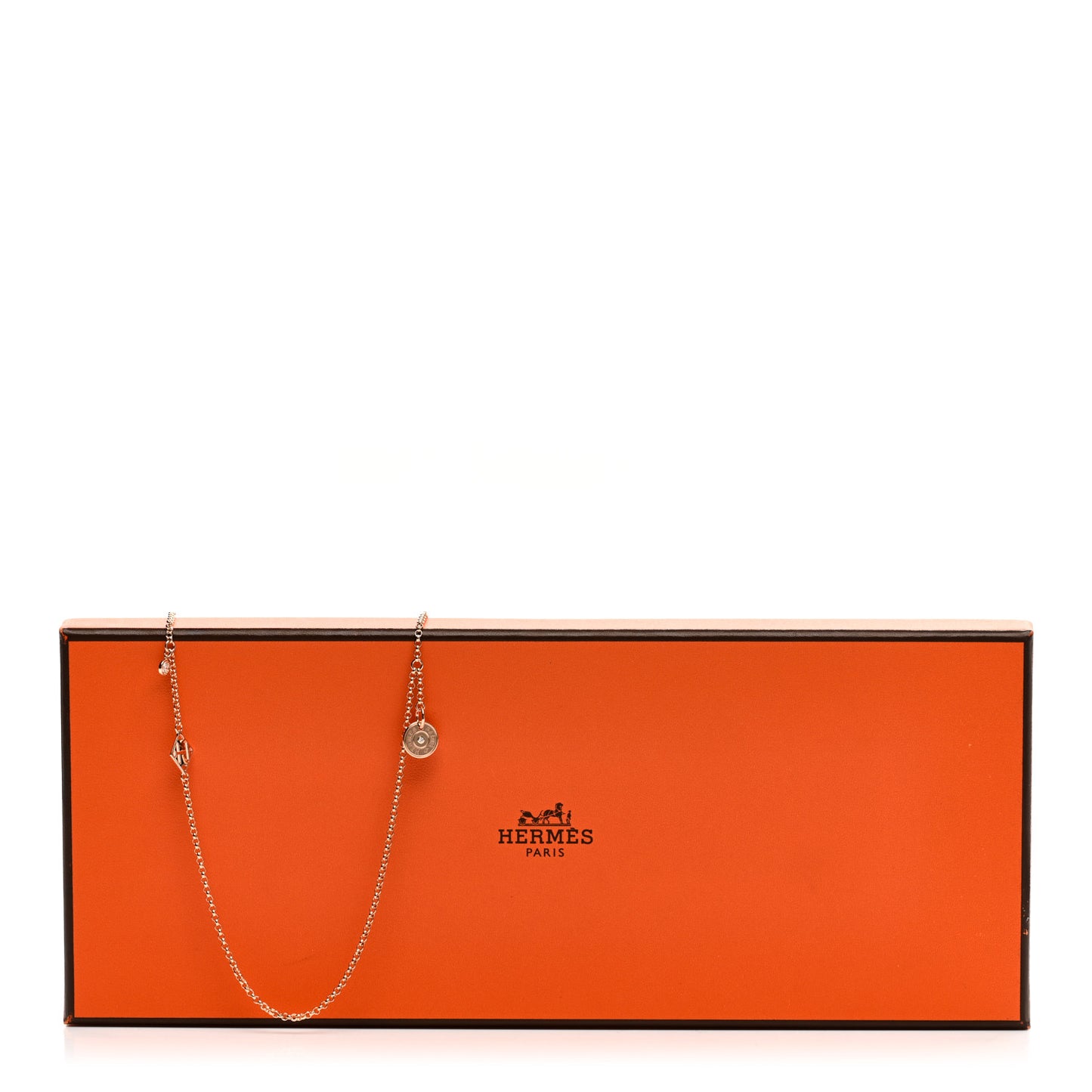 18K Rose Gold Diamond Long Gambade Necklace