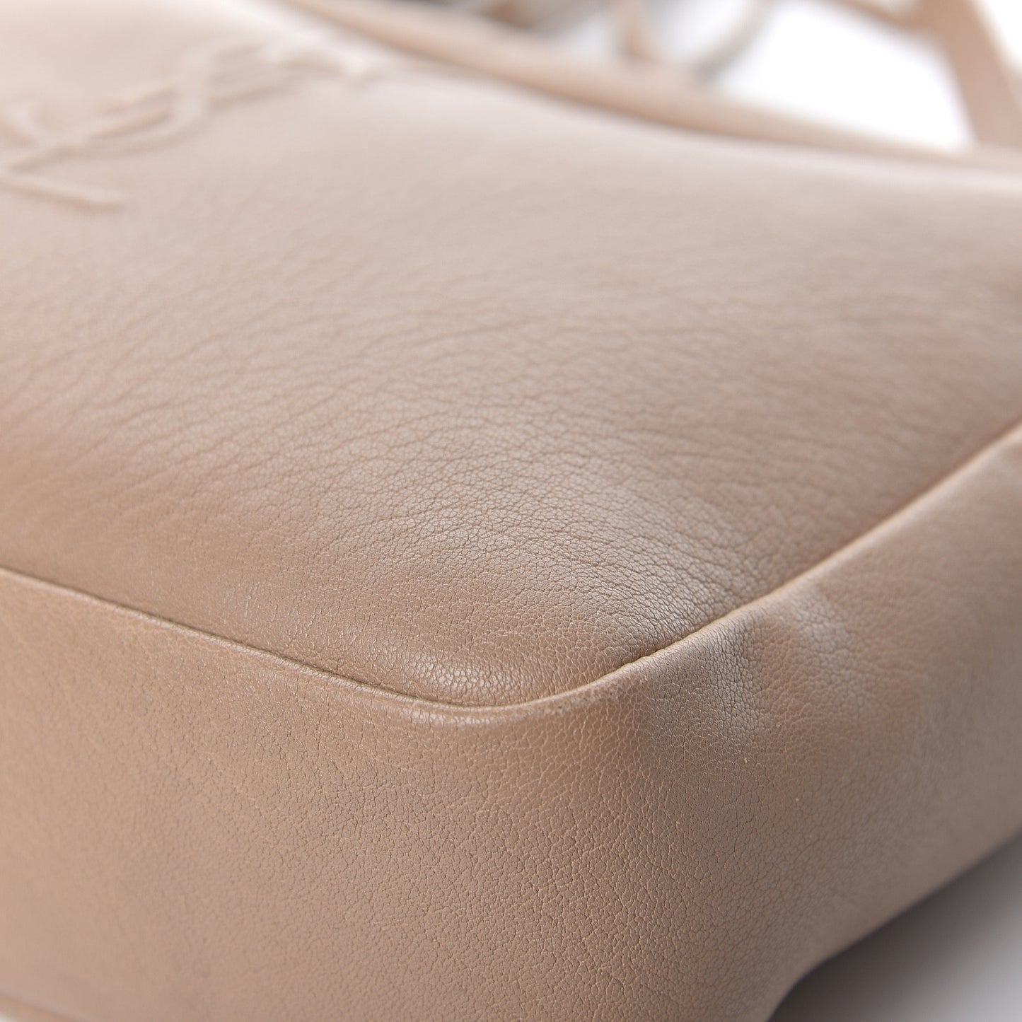 Lambskin Monogram Small Lou Camera Bag Dark Beige