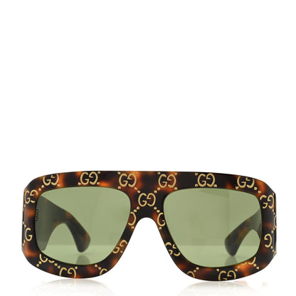 Gucci Acetate Monogram Shield Sunglasses GG0983S Havana 2 of 8