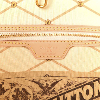 Louis Vuitton Damier Azur Summer Trunks Newport Beach Neo Neverfull MM 7 of 13