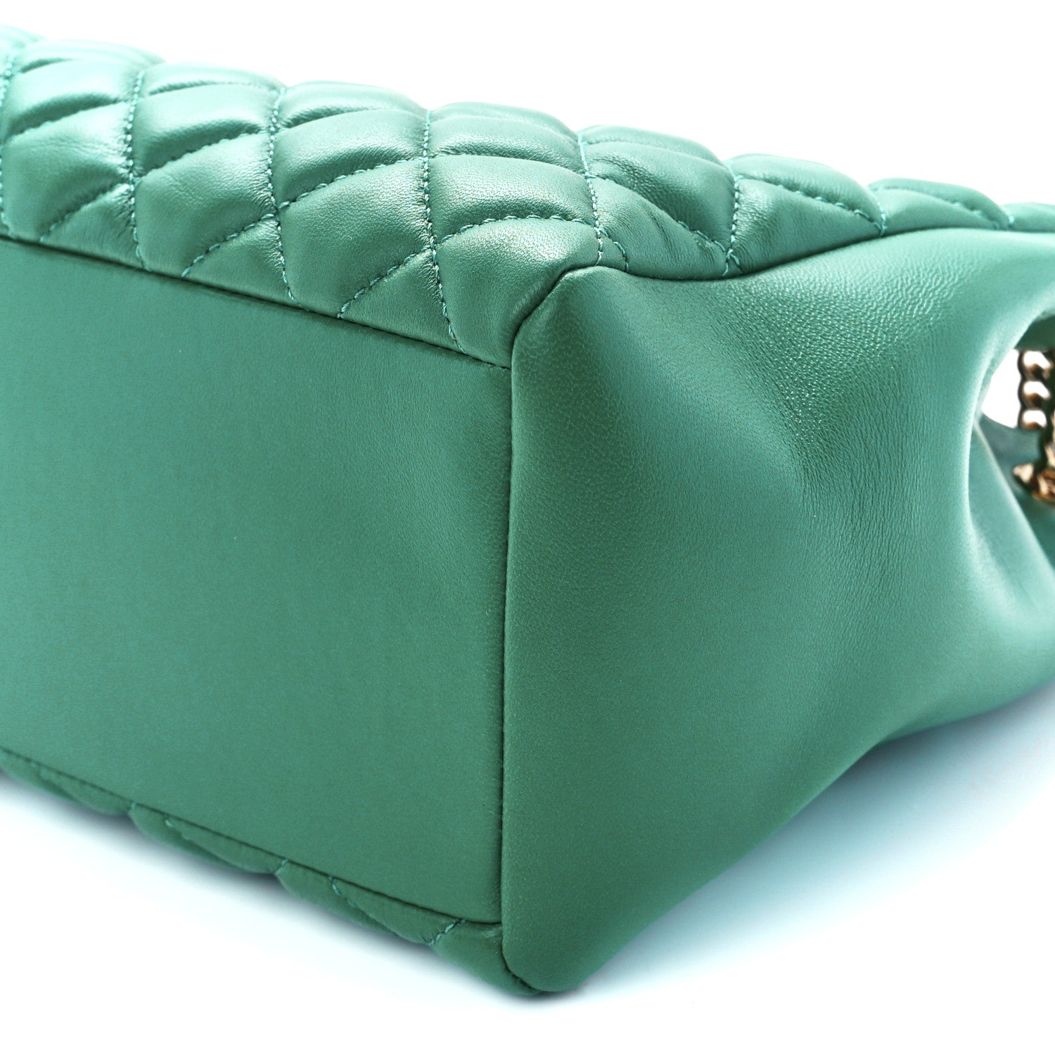 Versace Nappa Quilted Medusa Chain Shoulder Bag Green 12 of 12