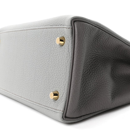 Hermes Togo Horseshoe Kelly Retourne 28 Gris Mouette Etain 10 of 10