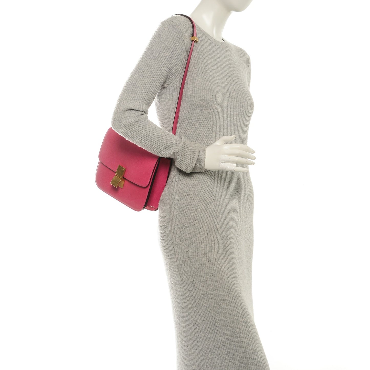 Smooth Calfskin Medium Classic Box Flap Bag Hibiscus