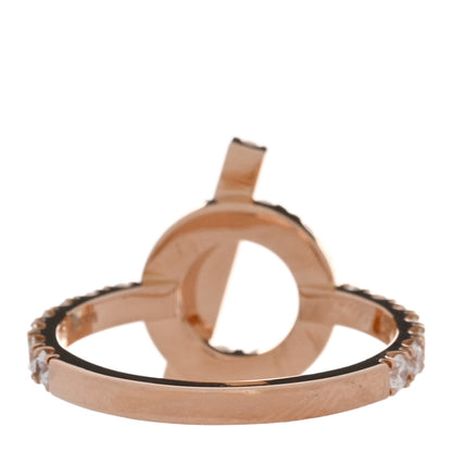 Hermes 18K Rose Gold Diamond Finesse Ring 51 5.75 3 of 5