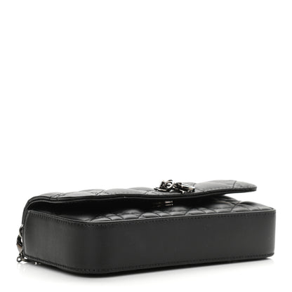 Christian Dior Lambskin Cannage Dior Talk Phone Pouch Black 4 of 10