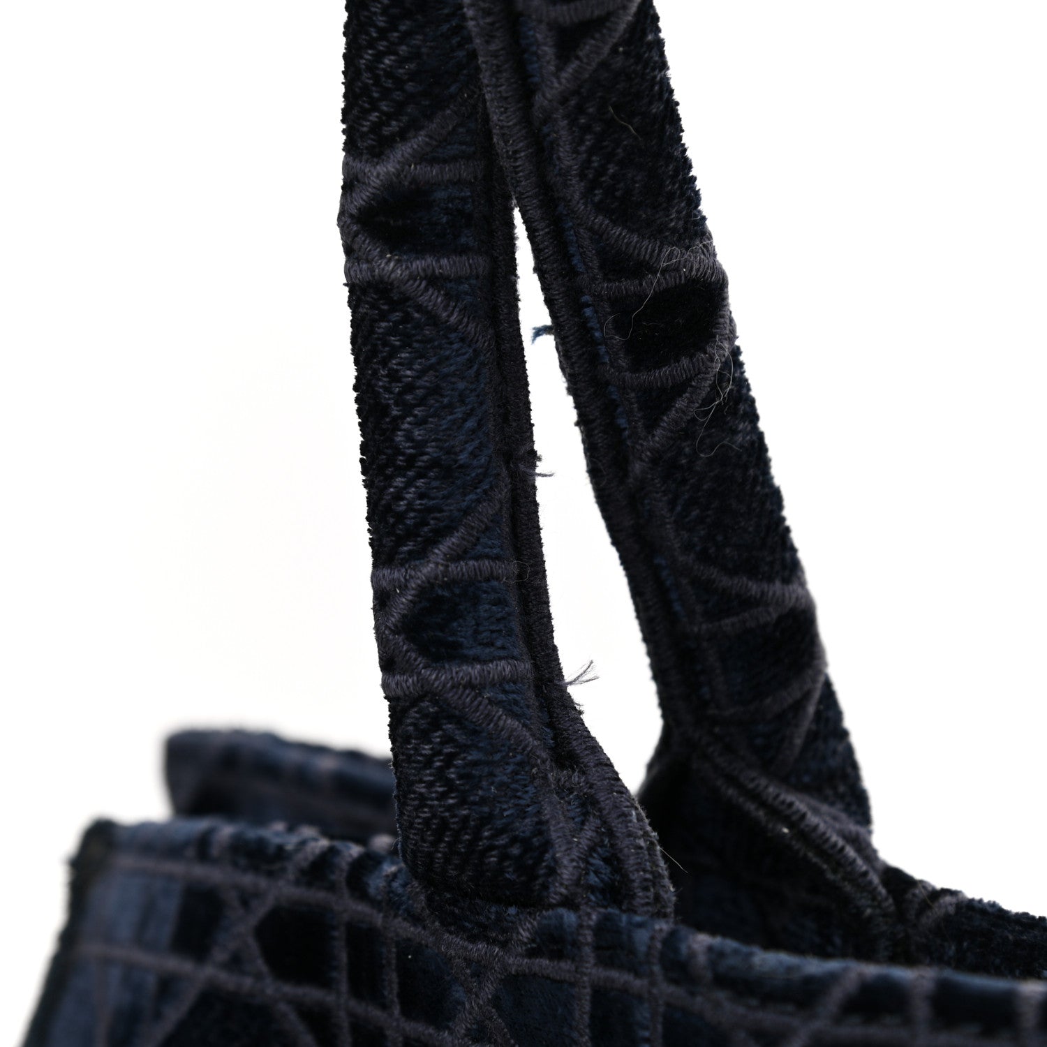 Christian Dior Velvet Cannage Medium Book Tote Navy Blue 12 of 12