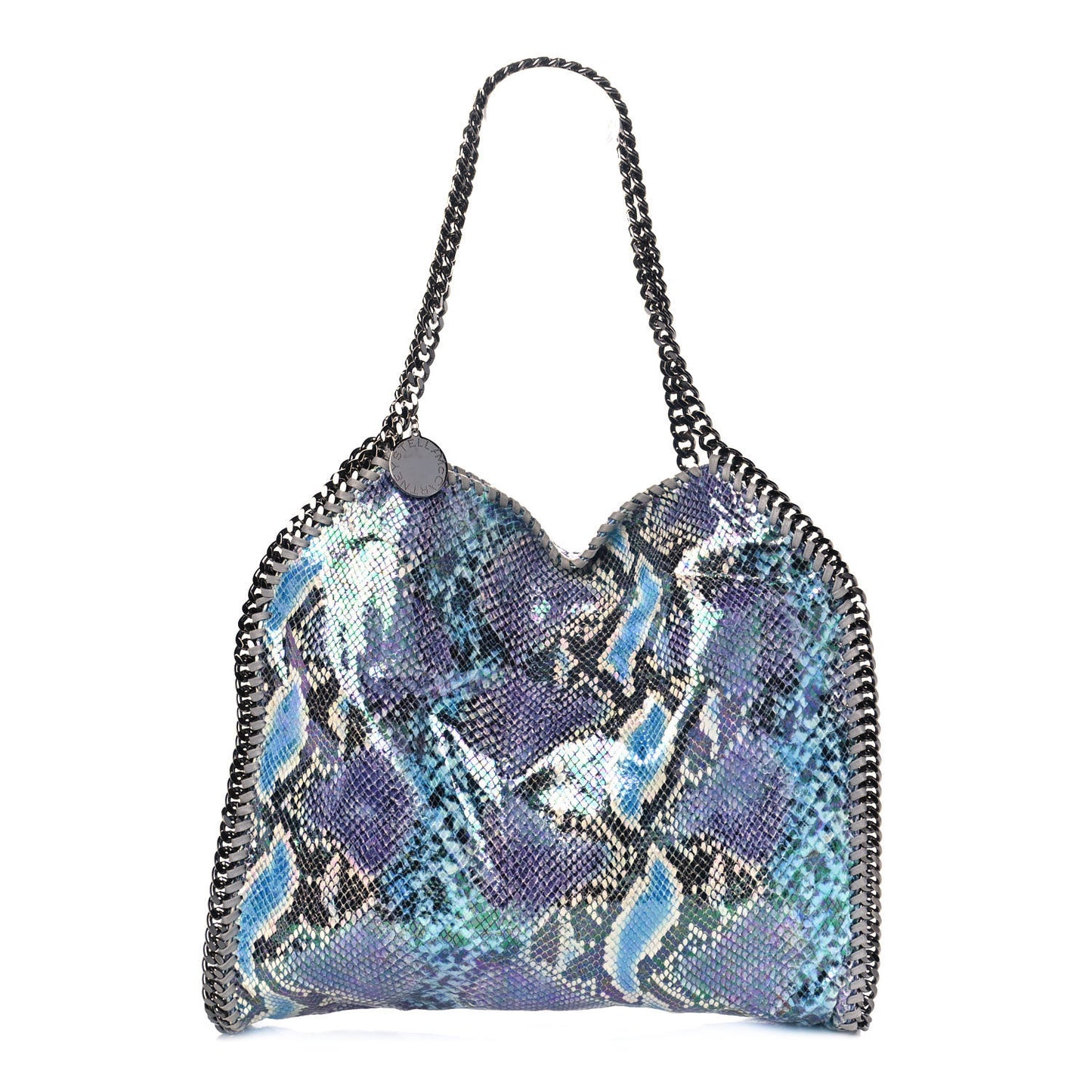 Eco Python Oleographic Small Falabella Tote Navy