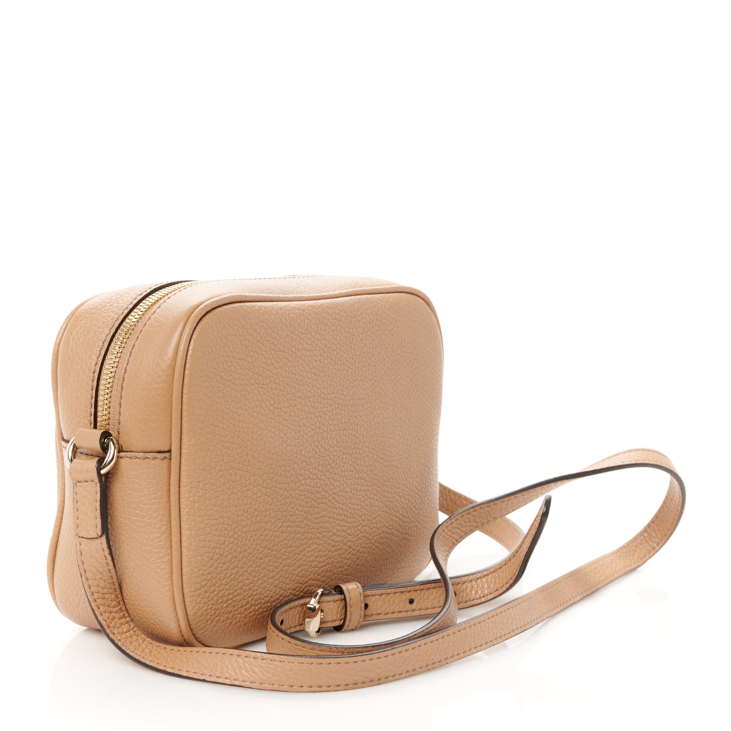 Pebbled Calfskin Small Soho Disco Bag Rose Beige