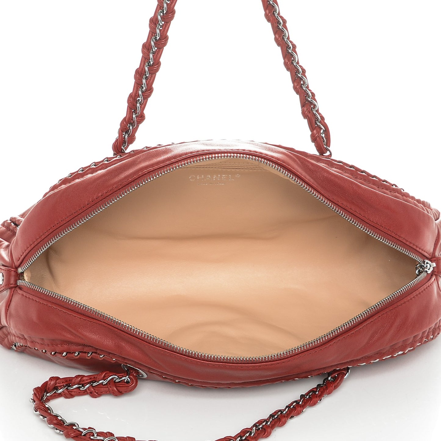 Smooth Calfskin Petit Luxe Ligne Bowler Red