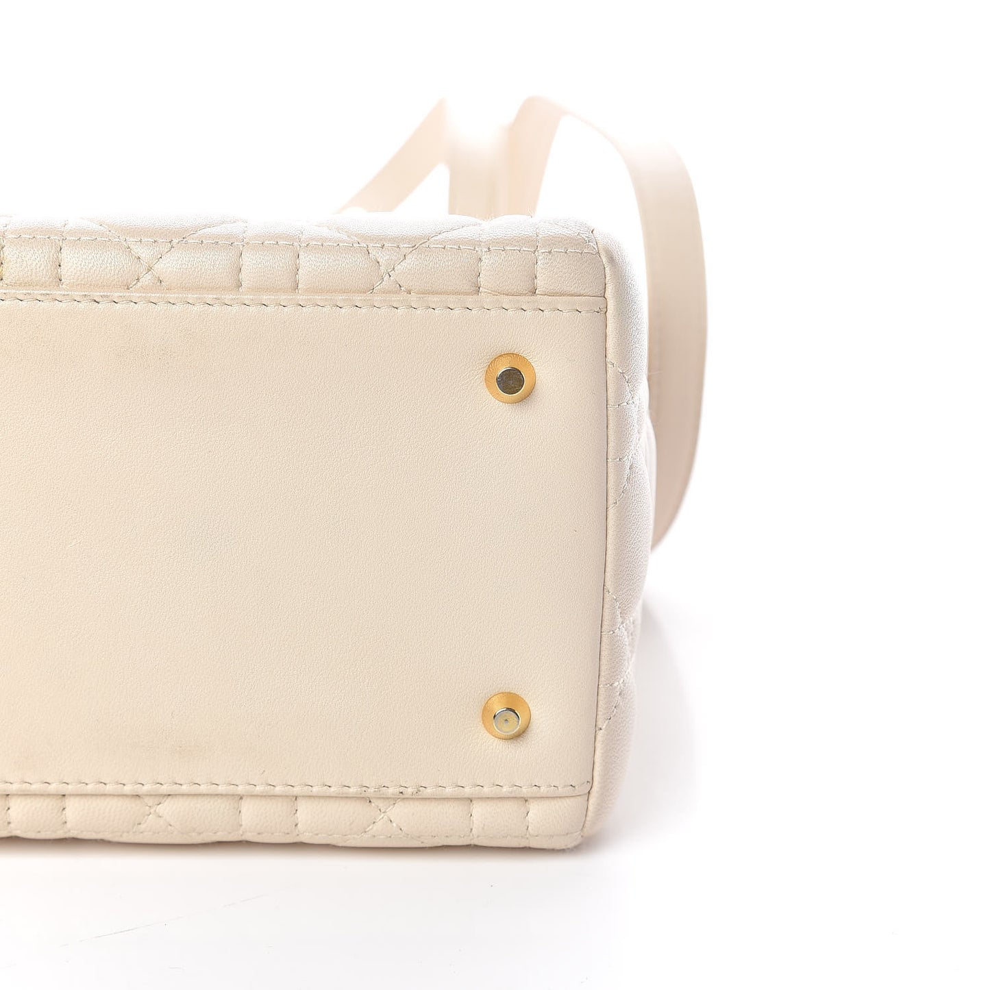 Lambskin Cannage Medium Lady Dior Light Beige