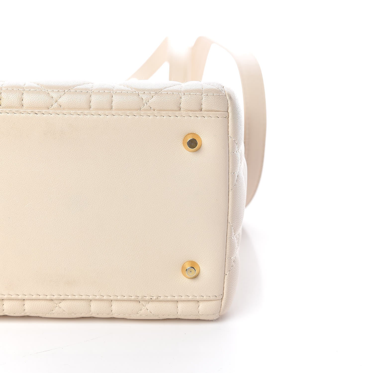 Christian Dior Lambskin Cannage Medium Lady Dior Light Beige 17 of 18