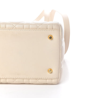 Christian Dior Lambskin Cannage Medium Lady Dior Light Beige 17 of 18