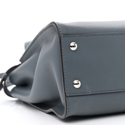 Fendi Vitello Seta Shiny Nappa Medium Peekaboo Iconic Satchel Tempesta Grigio Perla 10 of 11