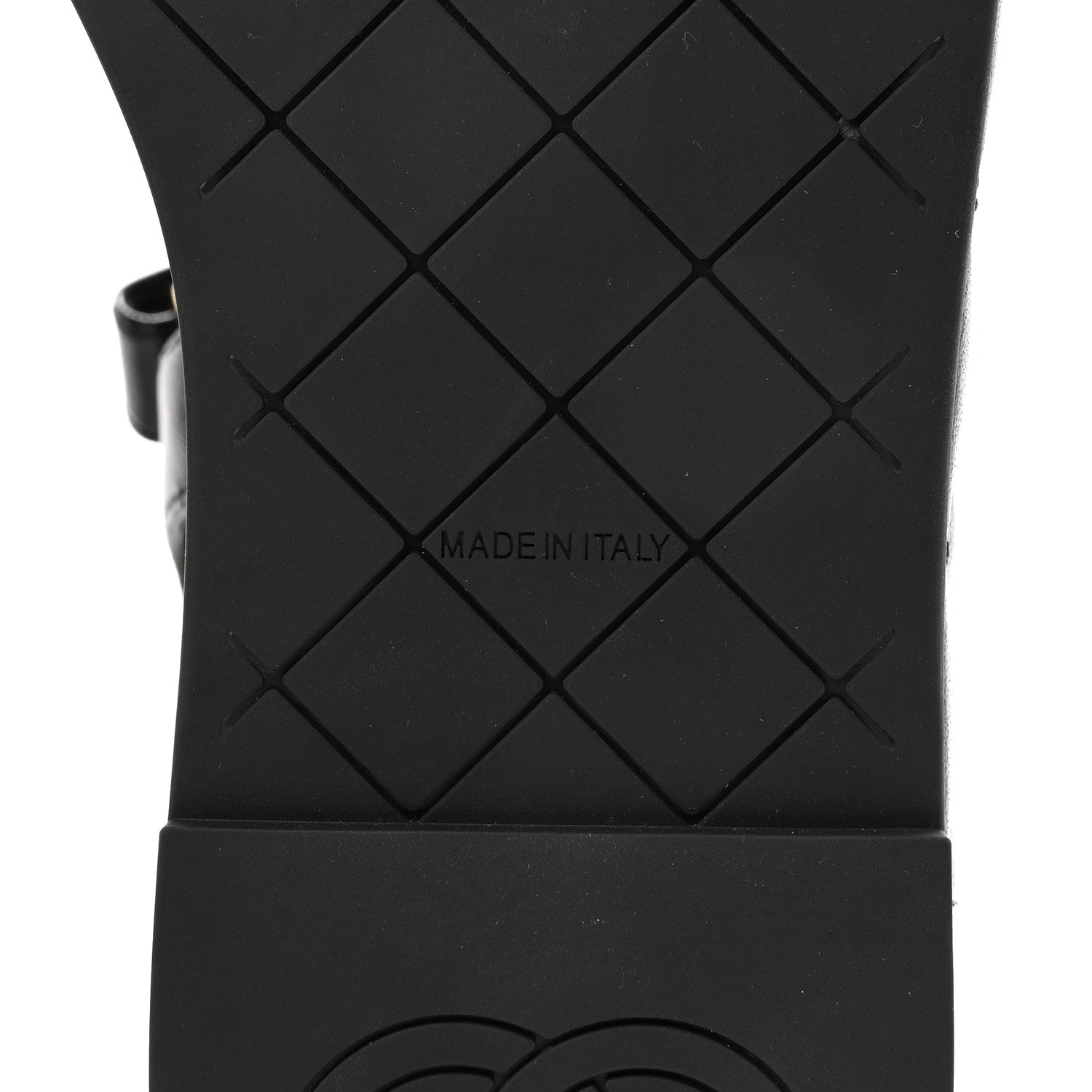 Chanel Lambskin Quilted Chain CC Platform Sandals 38.5 Black 7 of 10