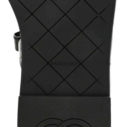 Chanel Lambskin Quilted Chain CC Platform Sandals 38.5 Black 7 of 10