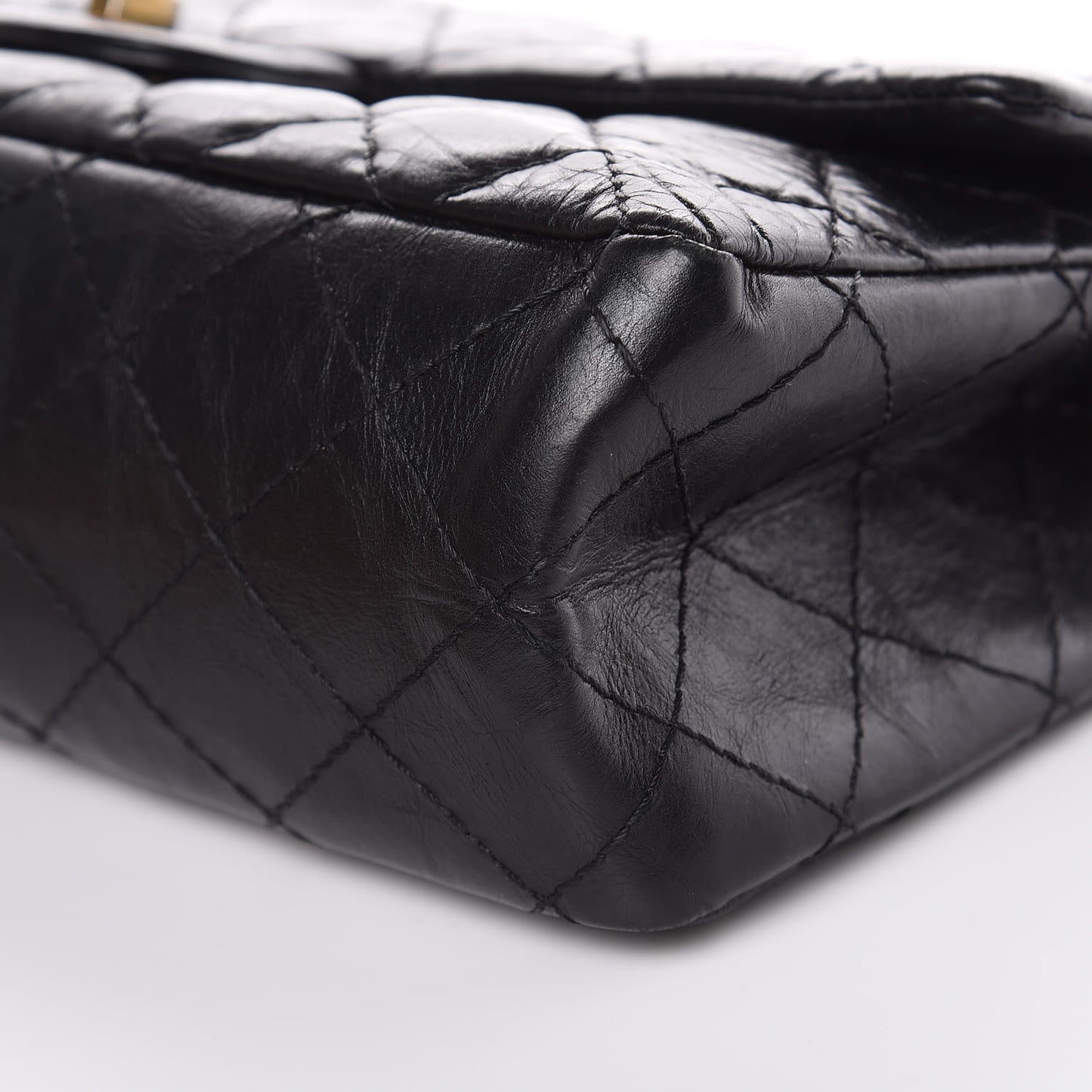 Aged Calfskin Quilted 2.55 Reissue 226 Flap Black