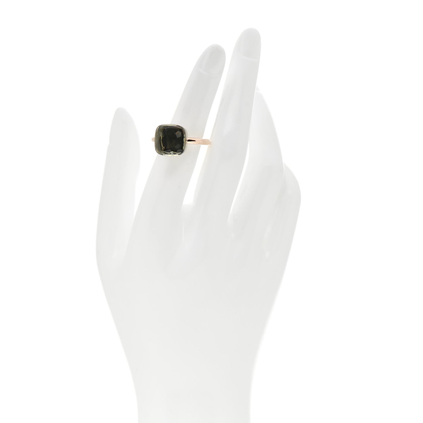 18K Rose Gold Prasiolite Classic Nudo Ring 54 6.75