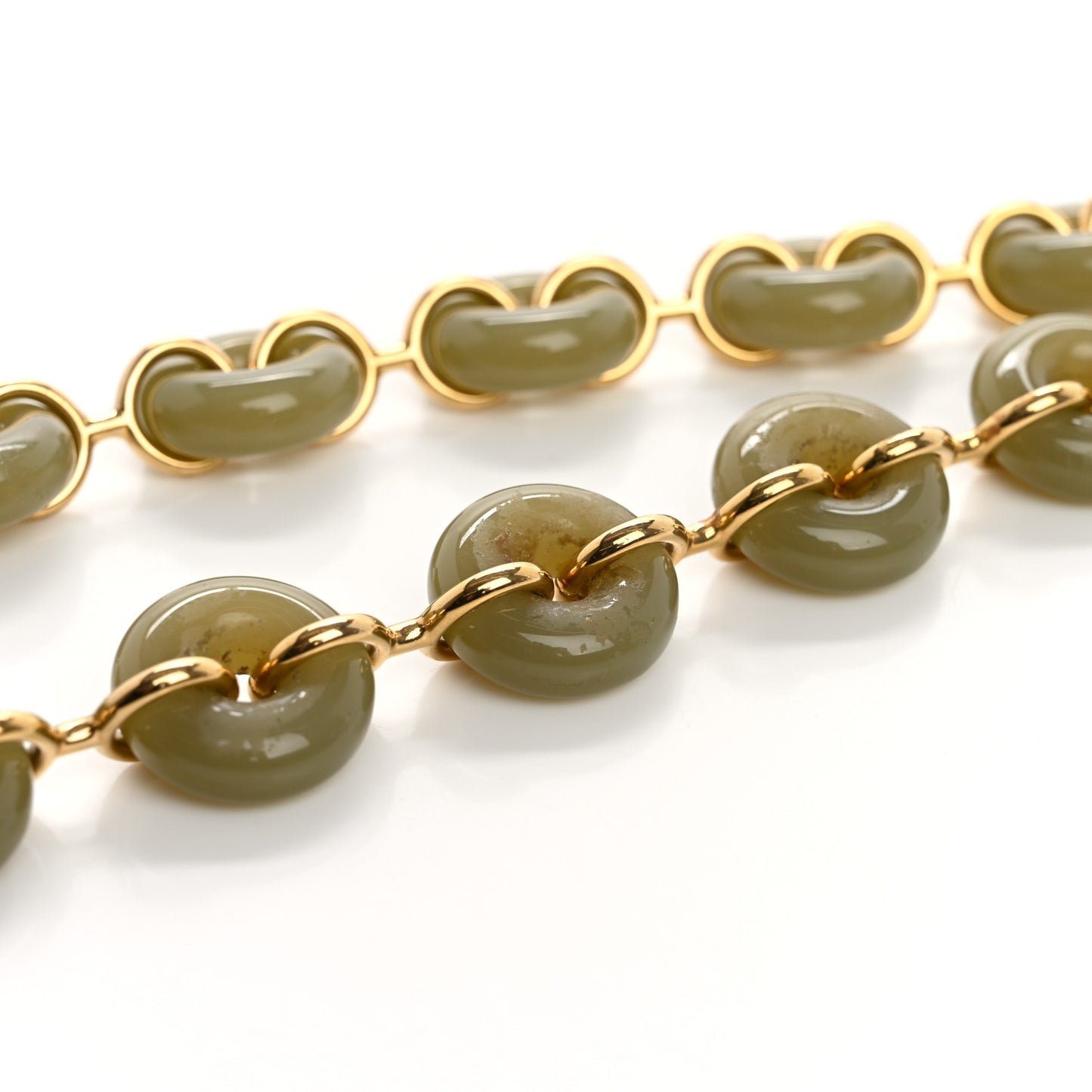 Brass Donut Chain Shoulder Strap  Gray