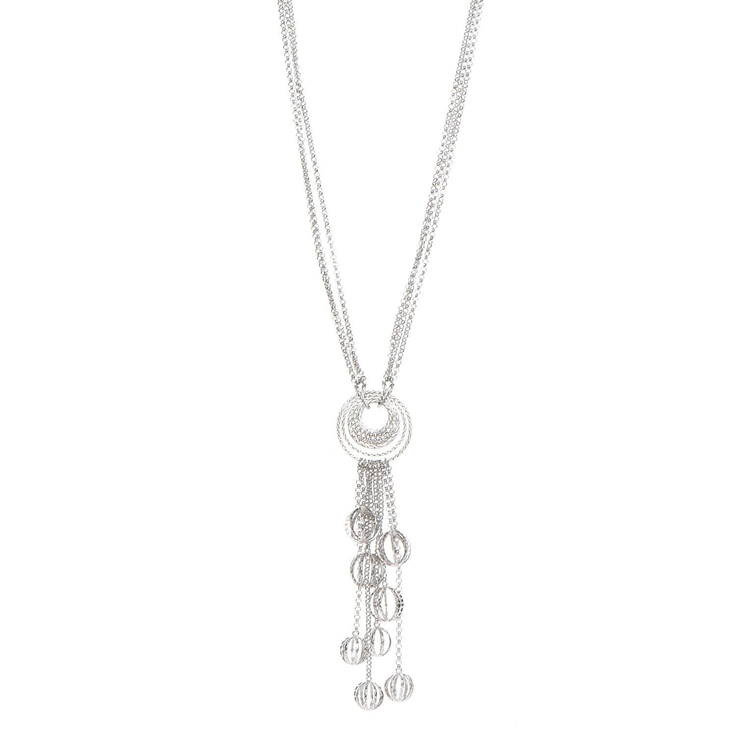 Sterling Silver Diamond Langit Long Necklace