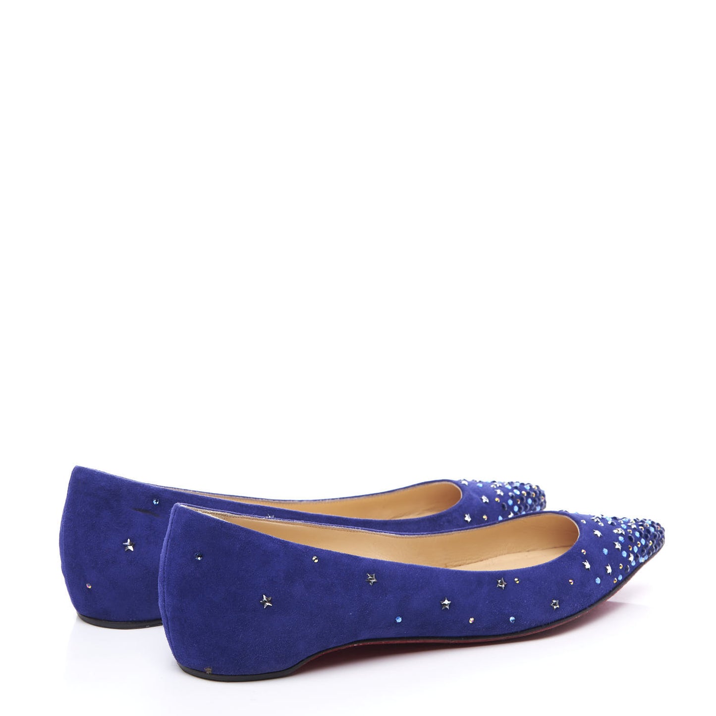 Veau Velours Embellished Gravitanita Starry Flats 36.5 Version Encre