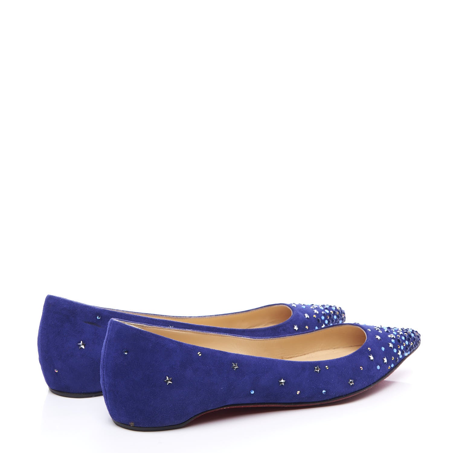 Christian Louboutin Veau Velours Embellished Gravitanita Starry Flats 36.5 Version Encre 4 of 10