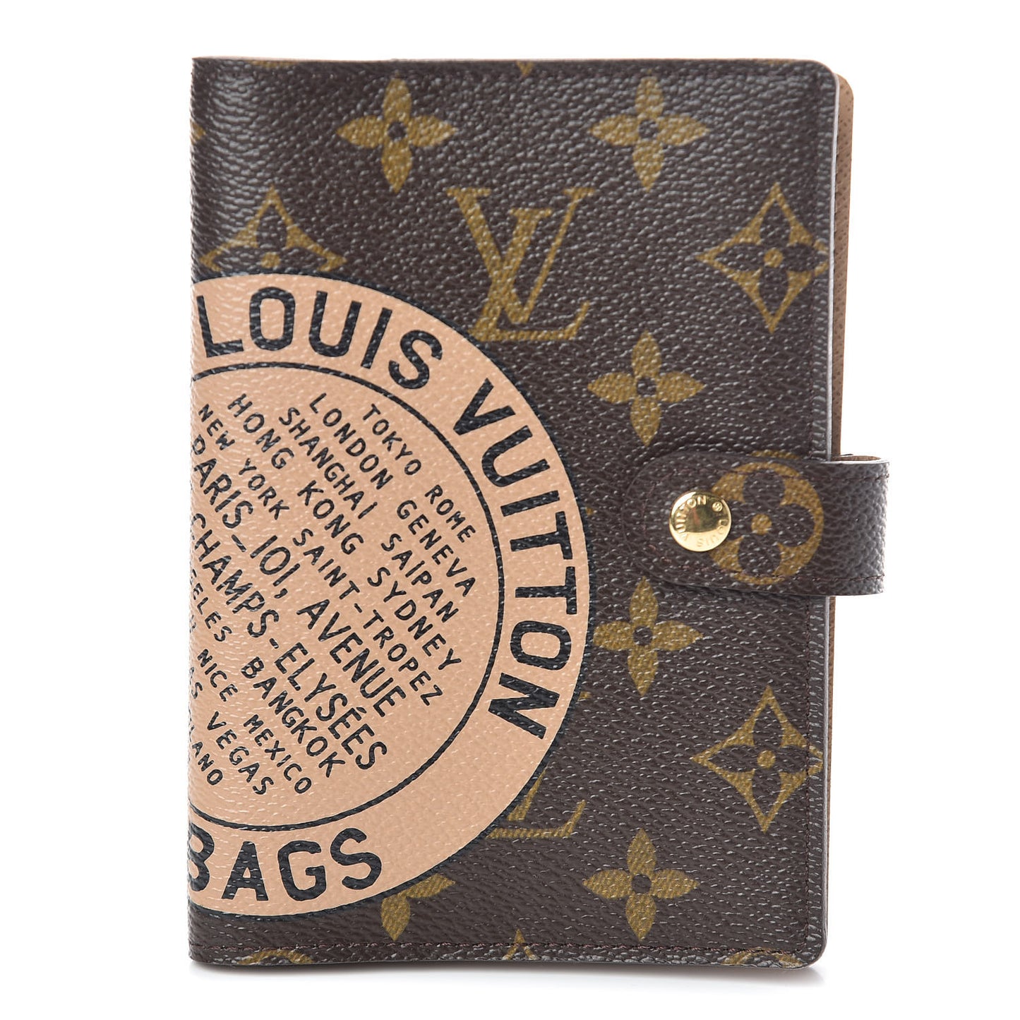 Monogram Complice Trunks and Bags Small Ring Agenda Cover Beige