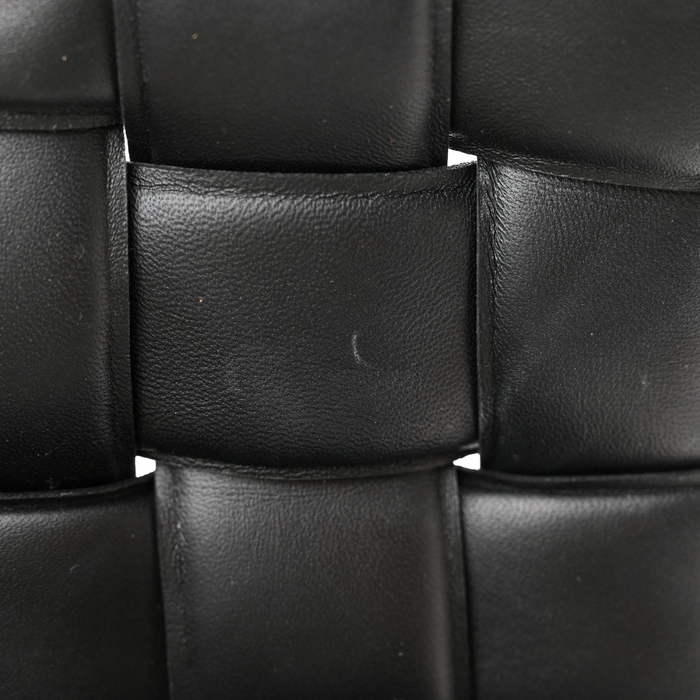 Lambskin Maxi Intreccio Padded Chain Cassette Crossbody Bag Black