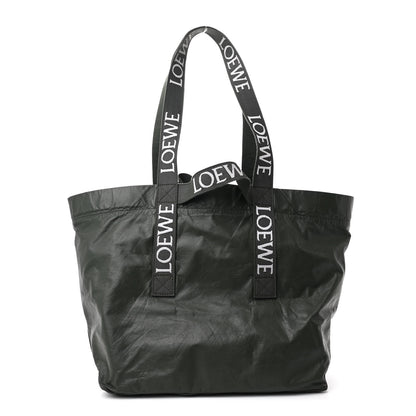 Loewe Paper Calfskin Fold Shopper Tote Green 1 of 10