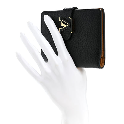 Louis Vuitton Taurillon Capucines Vertical Compact Wallet Black 2 of 8