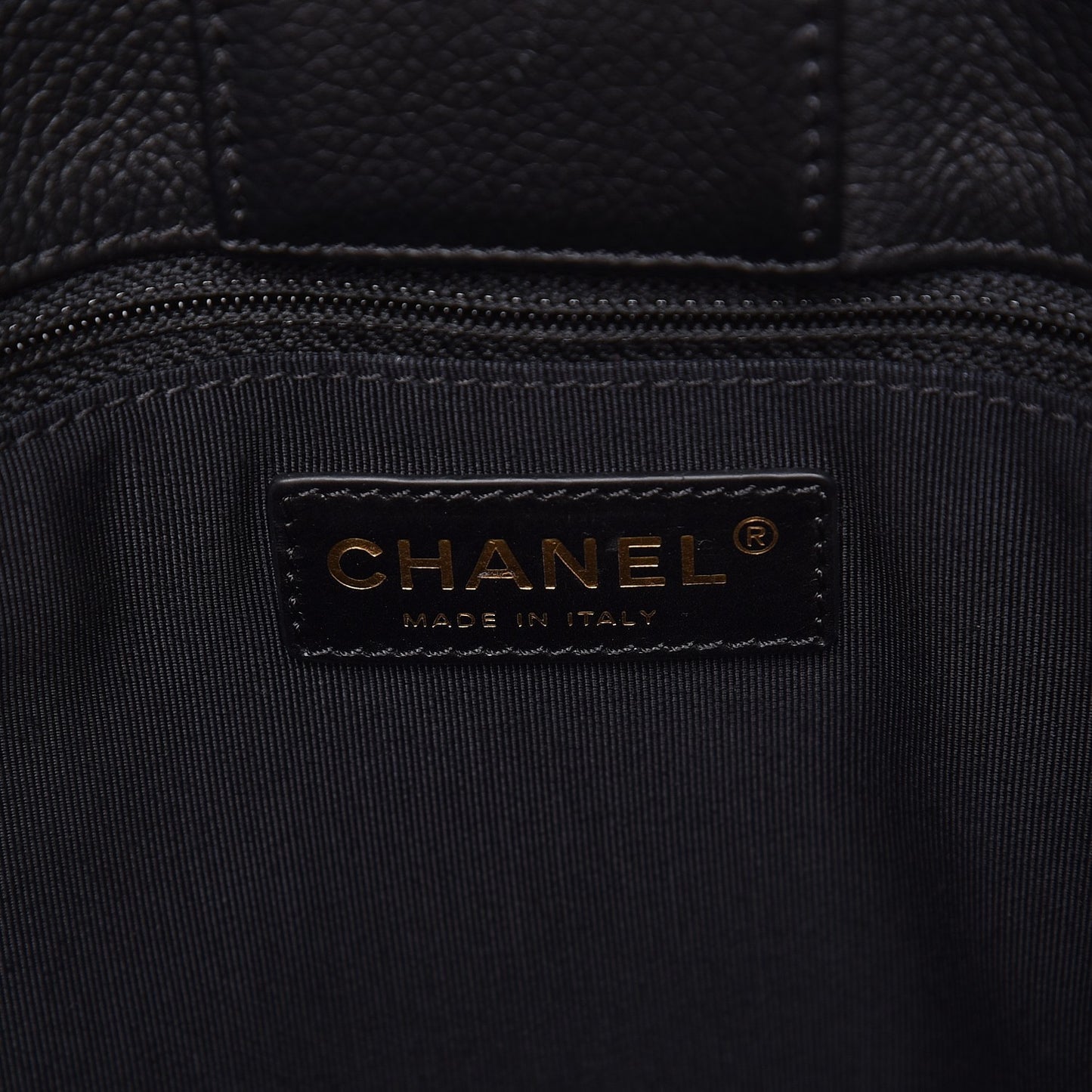 Calfskin Small Cerf Shopper Tote Black