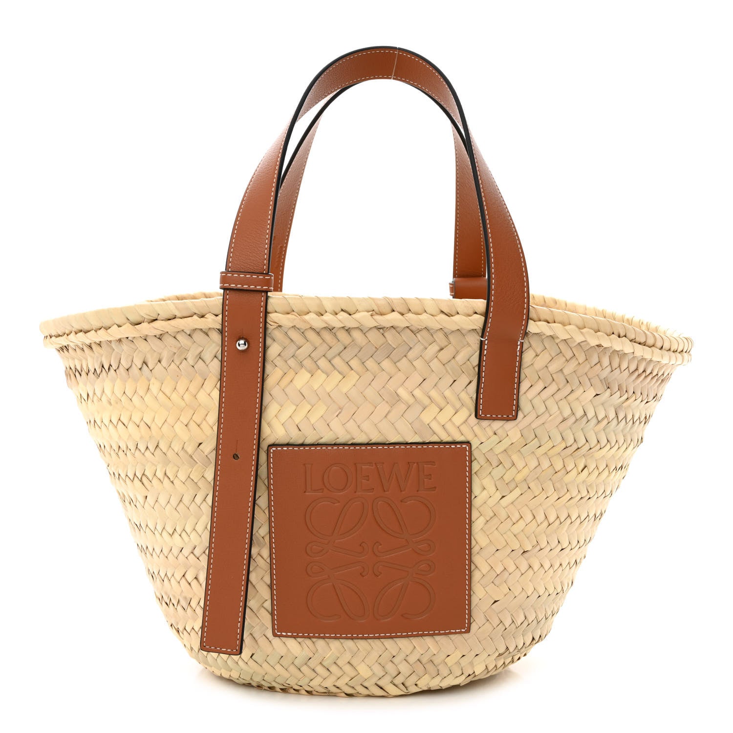 Loewe Raffia Basket Tote Bag Natural Tan 1 of 10