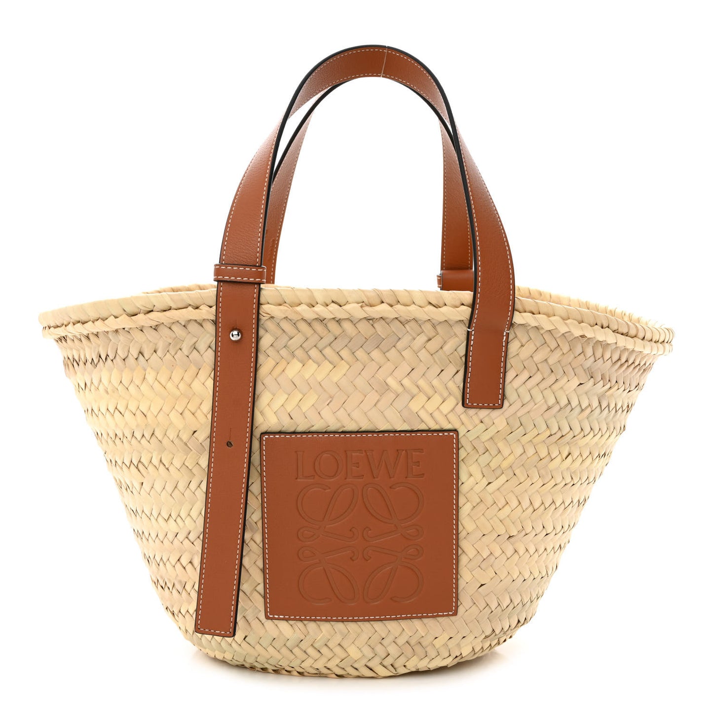 Raffia Basket Tote Bag Natural Tan