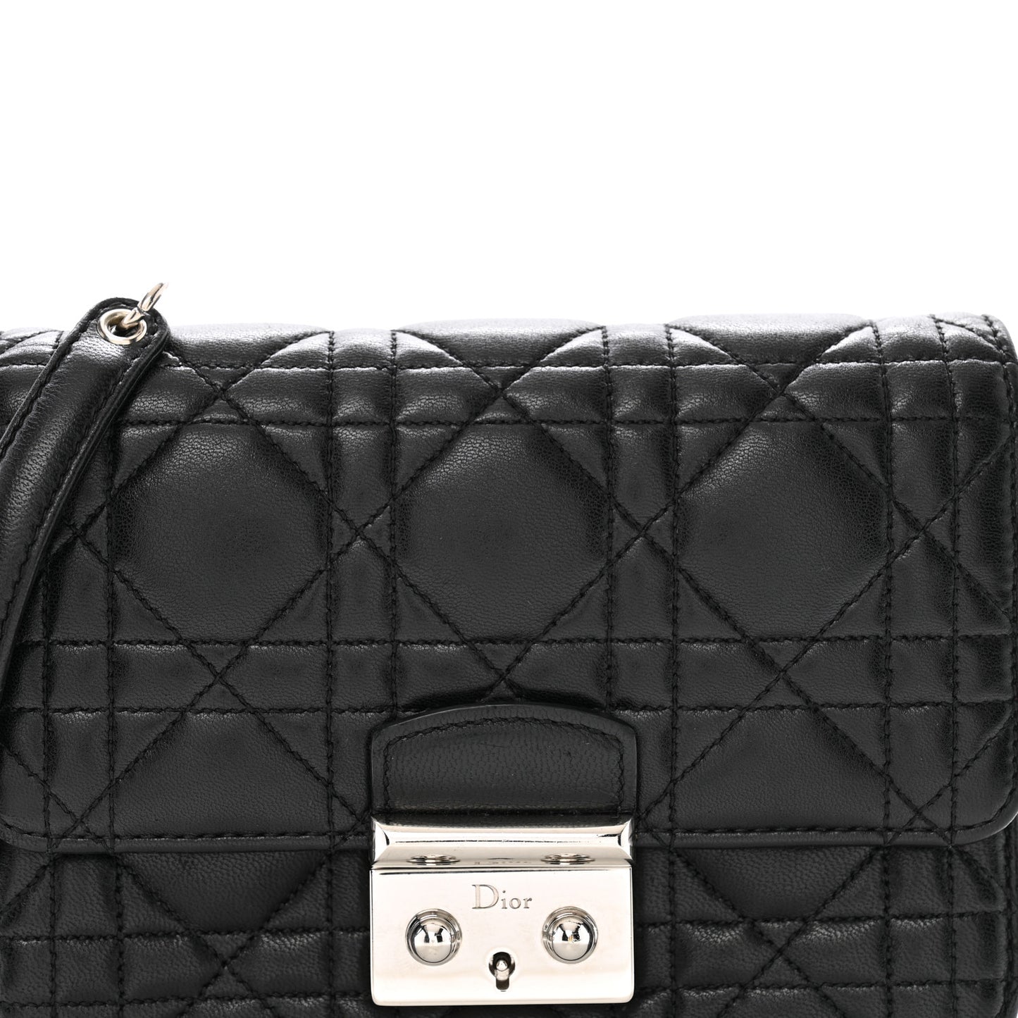Lambskin Cannage Mini Miss Dior Flap Black