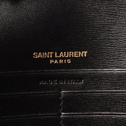 Saint Laurent Smooth Calfskin Monogram Sulpice Chain Wallet Black 6 of 9