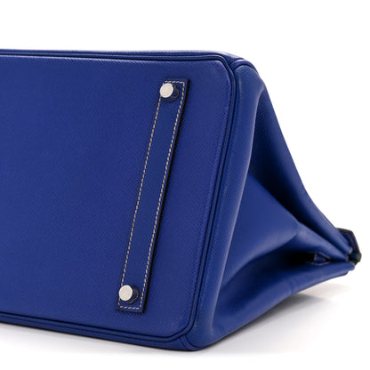 Hermes Epsom Candy Birkin 35 Bleu Electrique Mykonos 10 of 14