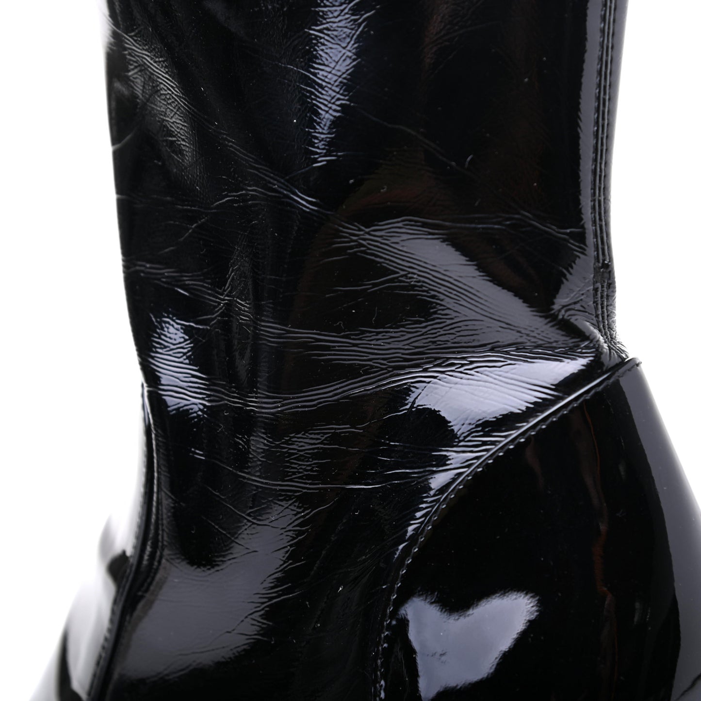 Patent Silhouette Ankle Boots 38.5 Black