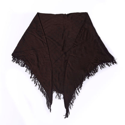 Gucci Modal Cashmere Monogram Fringe Scarf Dark Brown 2 of 4
