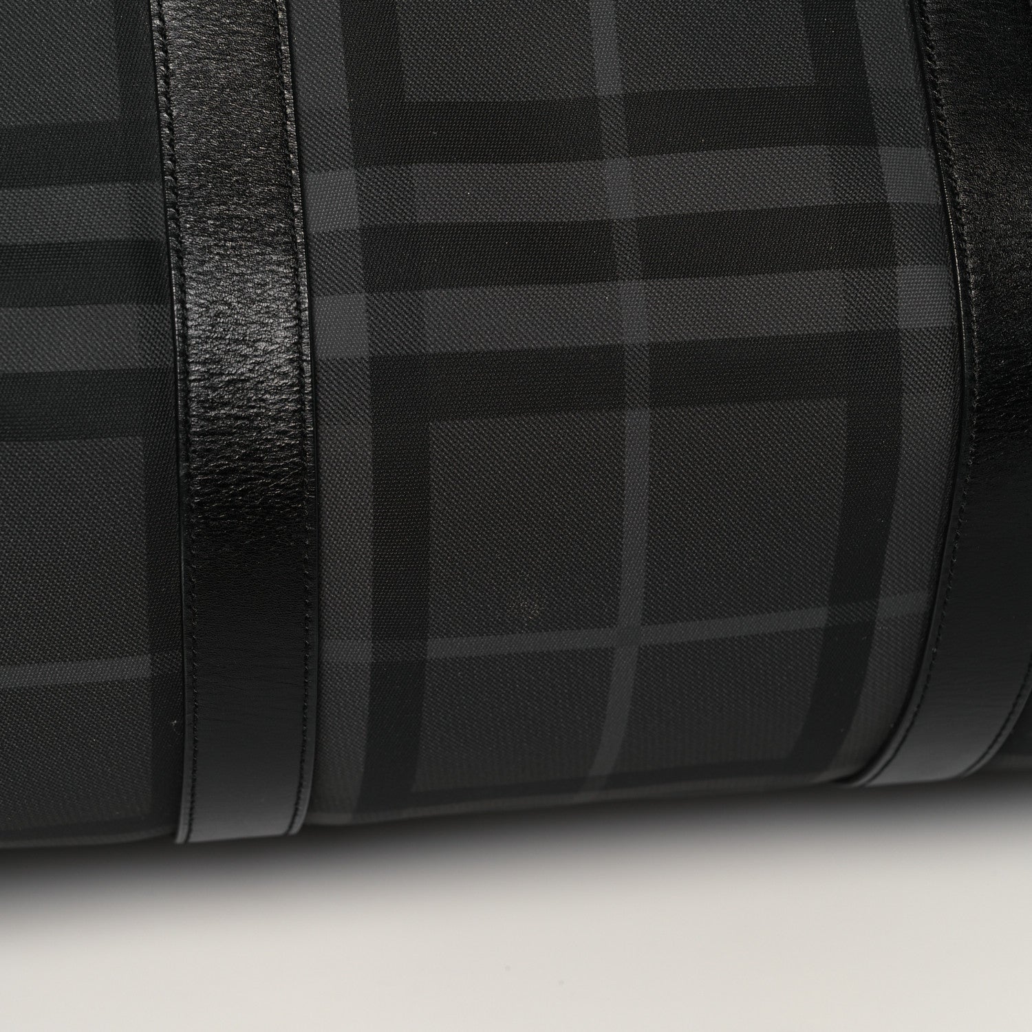 Burberry Nylon Smoked Check Duffle Bag Black 13 of 14