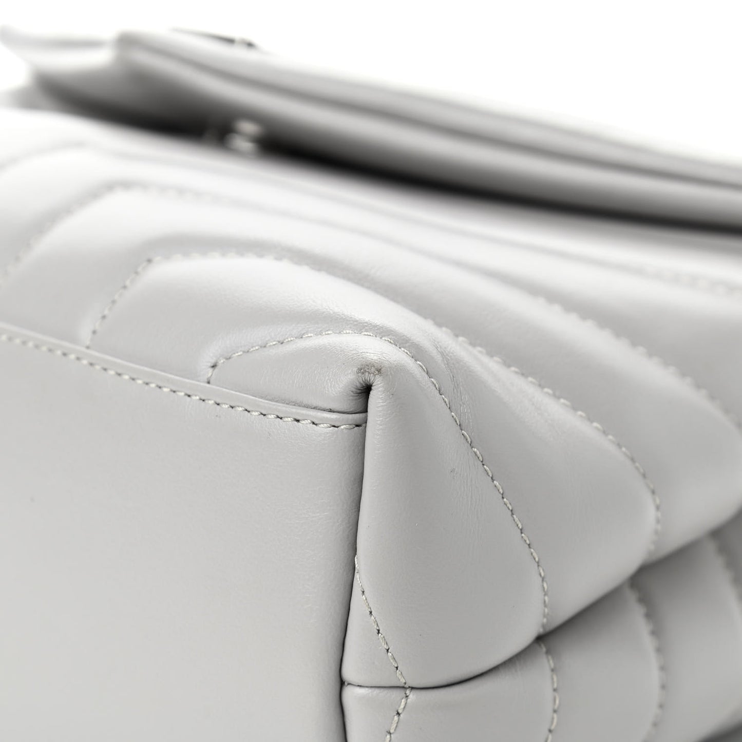 Calfskin Y Quilted Monogram Small Loulou Chain Satchel Granite